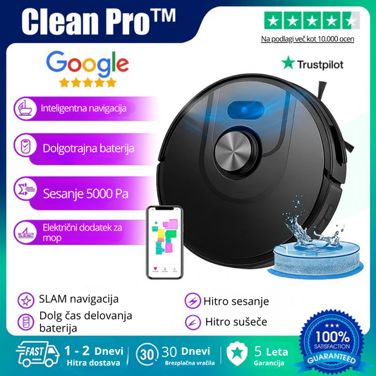 Inteligentni robotski sesalnik 3 v 1 CleanPro™