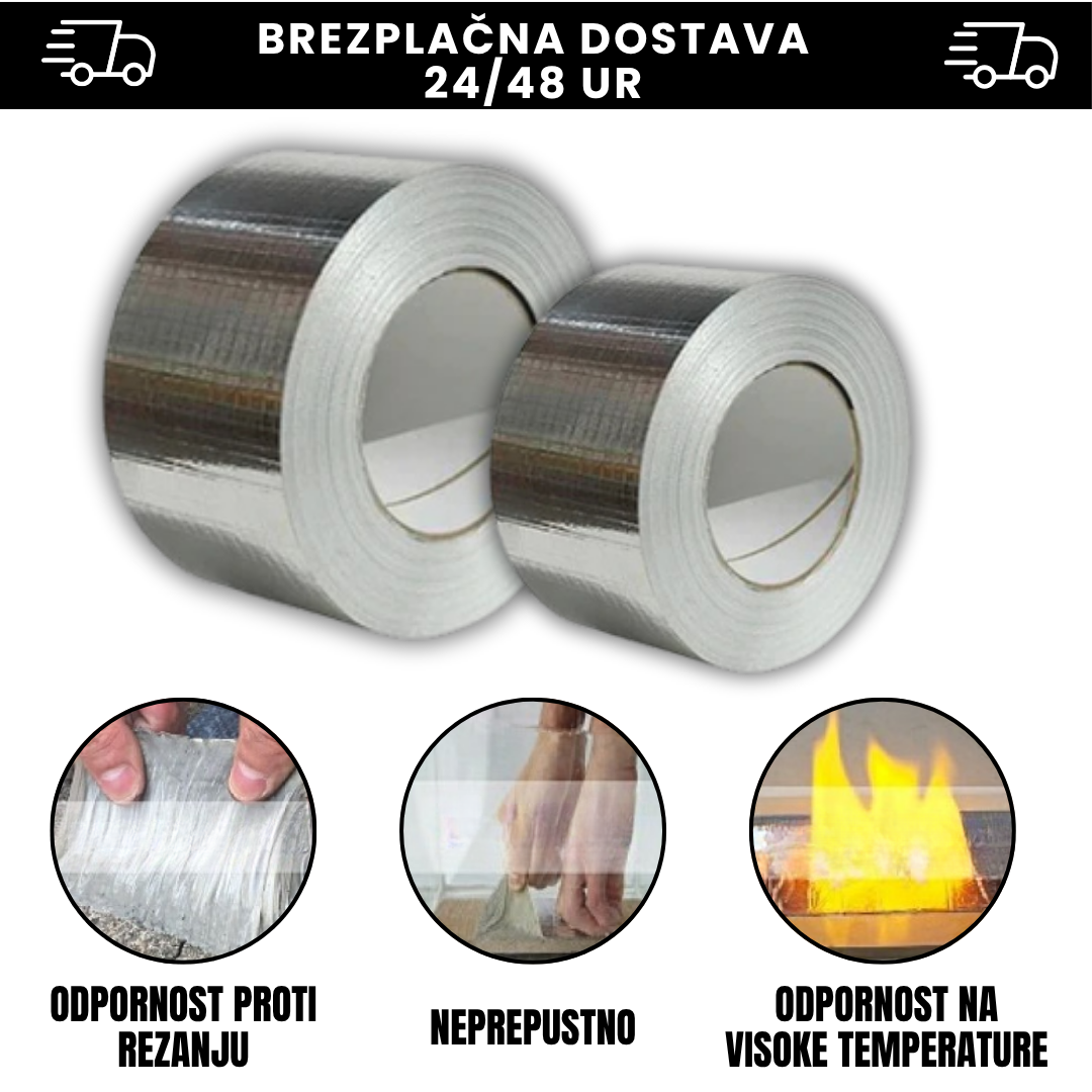 SealPro™ – Izjemno Trpežen Aluminijasti Tesnilni Trak