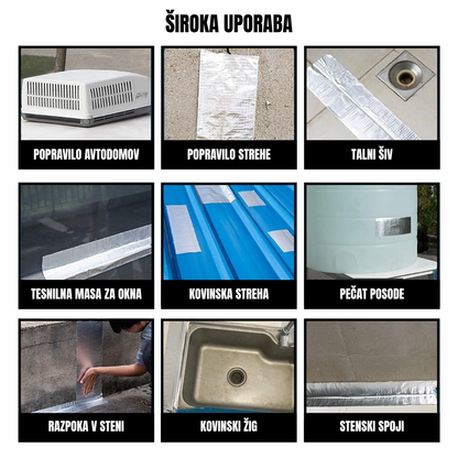 SealPro™ – Izjemno Trpežen Aluminijasti Tesnilni Trak