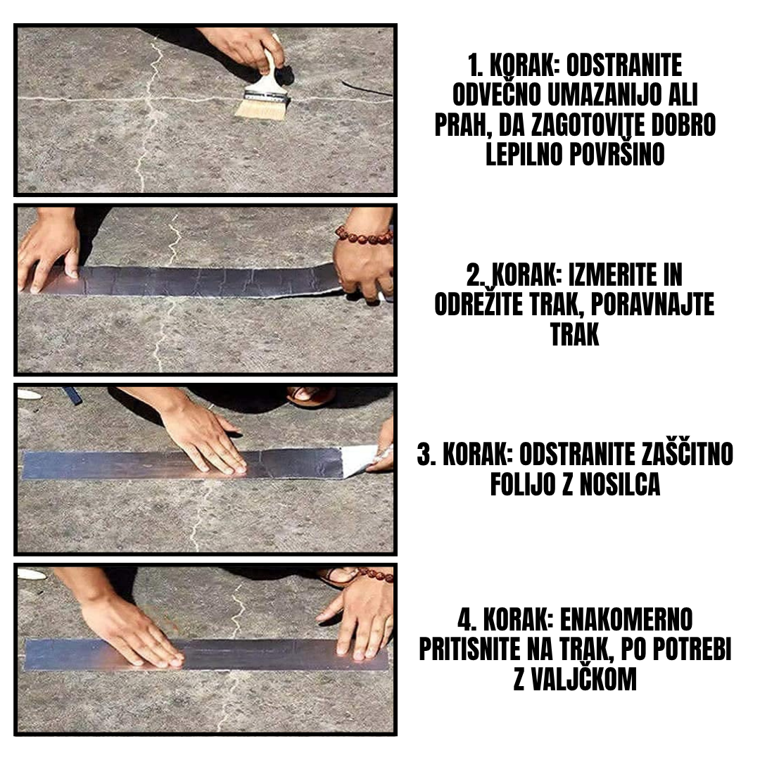 SealPro™ – Izjemno Trpežen Aluminijasti Tesnilni Trak