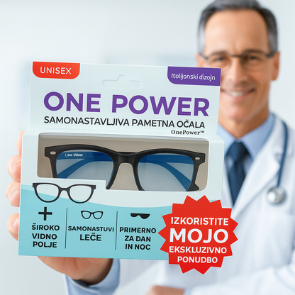 SAMONASTAVLJIVA PAMETNA OČALA ONEPOWER™ – ZA DAN IN NOČ