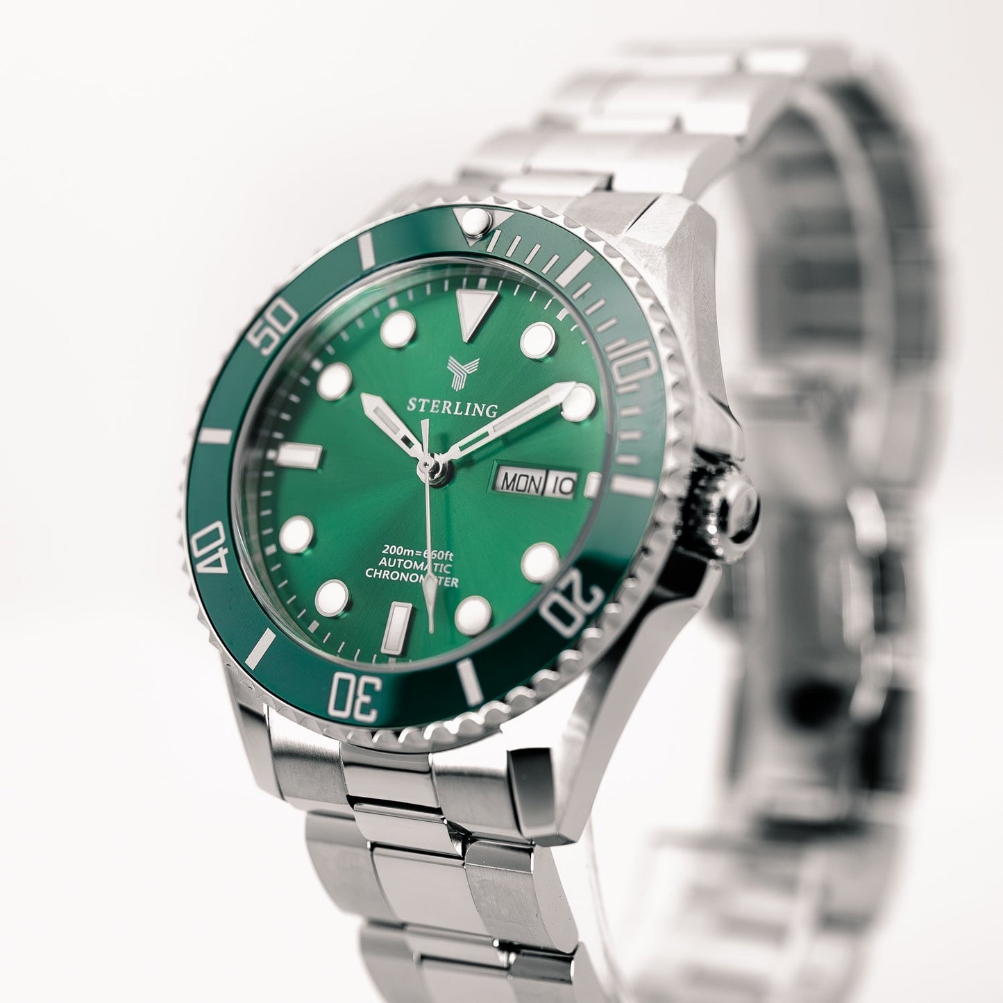 FullSet™ - Švicarska ura Ascend Submarine – Kovinsko Zelena