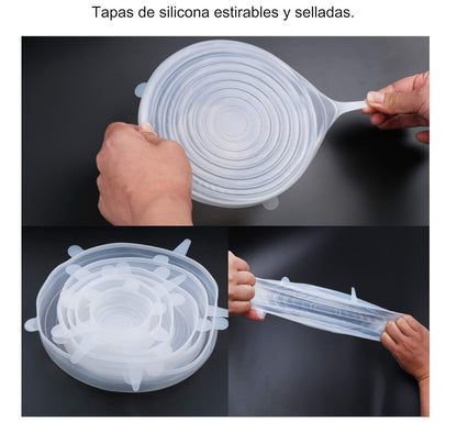 Pack 6 Tampas de Silicone Reutilizáveis - Tampy™