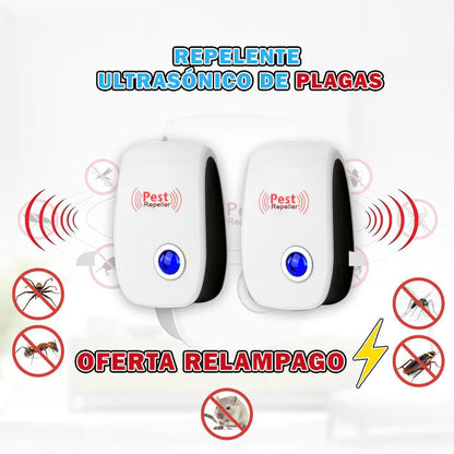 Repelente Ultrasónico (Ratas, Cucarachas, Mosquitos y más) - PestReject™